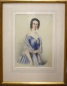 Andrew Longhurst (19th Century), Portrait of Louisa Kerr (Louisa Ann Jackson 1813-18882),