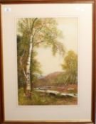 W Mcwhiter (19th/20th Century), 'Strathspey', watercolour, signed lower right, 53 x36cm