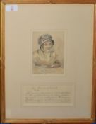 Jsmes Ward, RA, (1769-1859), Mary Edwards of West.....Near Bath, pencil and watercolour, initialled