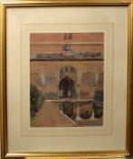 English School (19th/20th Century), Port of the Ambassadors, Alhambra, Spain, watercolour, 28 x