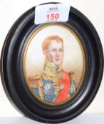 English School (19th Century), Portrait of Marshall Michel Ney in full uniform, portrait miniature,