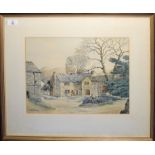 G S Prentice (20th Century), 'Low House, Troutbeck', watercolour, signed lower left, 29 x 39cm,