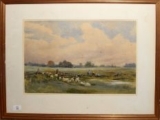 Sawbridge Family (19th/20th Century), Landscape Scens, 2 watercolours, 35 x 51cm, (2)