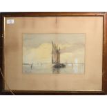 English School (Early 20th Century), 'Breydon', watercolour, unsigned but inscribed with title