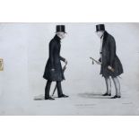 Folder containing 3 engravings - Modern Athenians, Edinburgh 1847/48/49, each image 24 x 29cm,