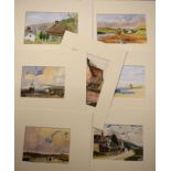English School (19th Century), Landscapes etc, group of 7 watercolours, assorted sizes, all mounted