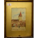 Continental School (19th Century) 'Zundel Thorle, Ulm', watercolour, inscribed lower right, 20 x