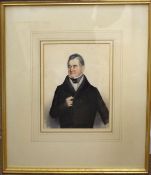 English School (19th Century), Portrait of Kevin Algernon Kerr, watercolour, 22 x 17cm