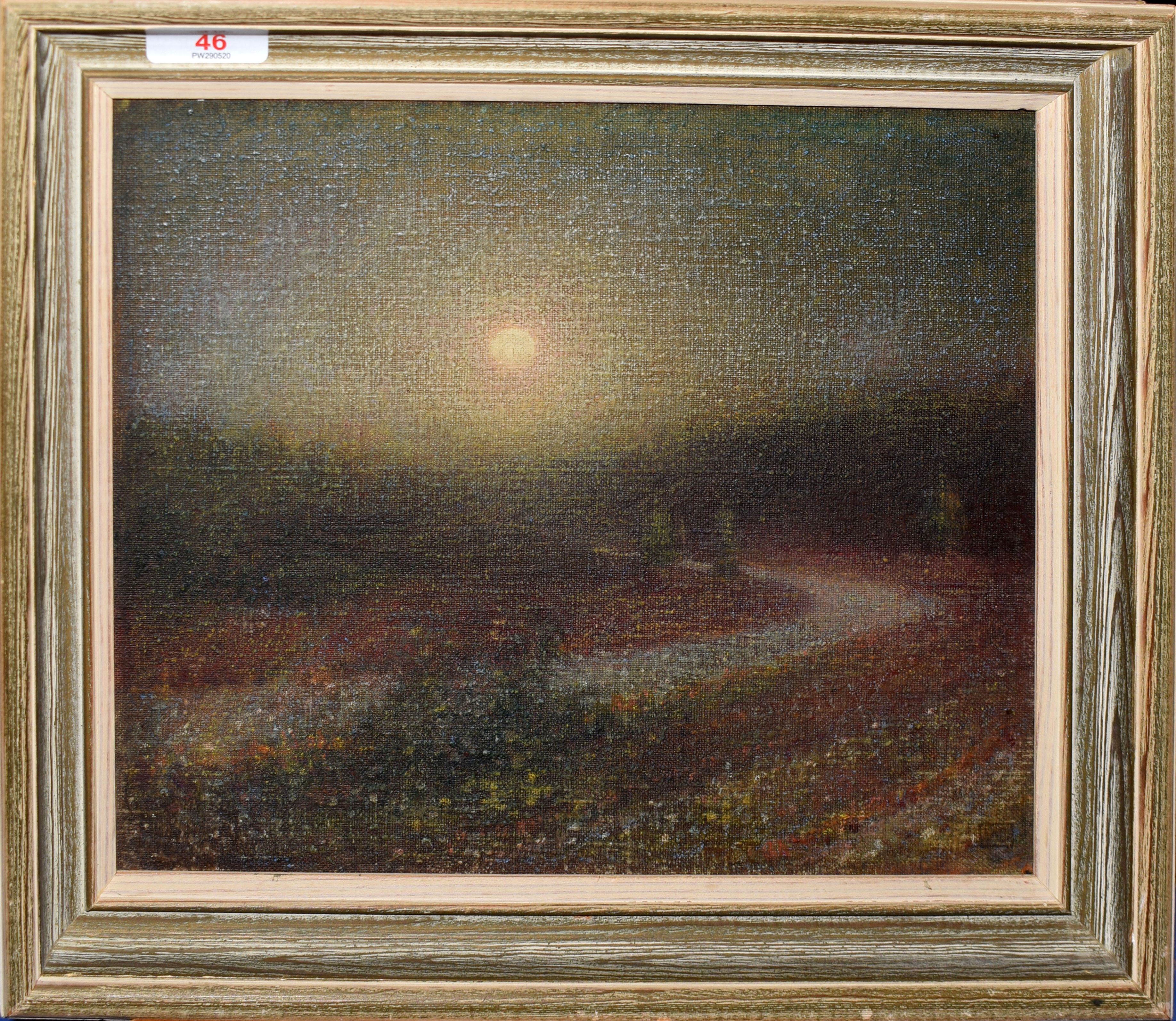 Walter Dexter, RBA, (1876-1958), Moonlit Landscape, oil on canvas, monogrammed lower right, 24 x