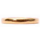 22ct gold plain polished wedding ring, Birmingham 1979, 4.4gms, size L