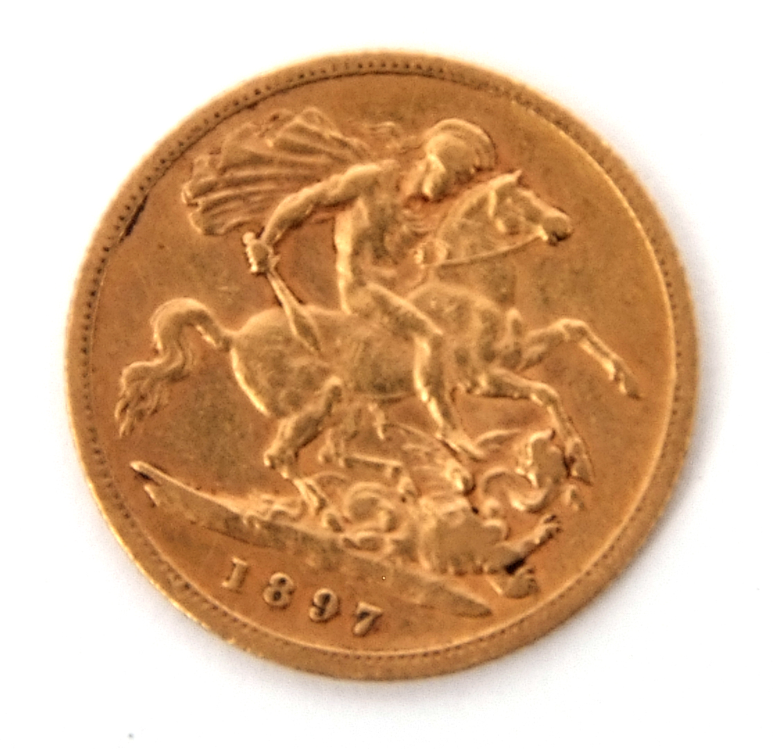 Victorian half-sovereign dated 1897 - Image 2 of 2