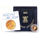 A cased 1982 proof half-sovereign