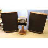Quad stereo system comprising FM3 tuner, 33 pre-amp, 405/2 power amp and a pair of quad ESL 63