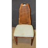 Drexel Furniture Co single dining chair with green upholstery