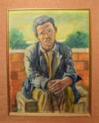 •AR Brian Shear (20th century), Portrait of a seated man, oil on board, signed and dated 57 lower