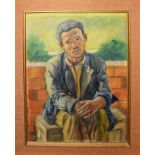 •AR Brian Shear (20th century), Portrait of a seated man, oil on board, signed and dated 57 lower