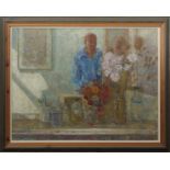 •AR John Miller, RSA, PRFW, SSA, (1911-1975), Self portrait, oil on canvas, signed lower right, 69 x