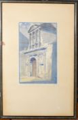 Reeve (20th century), "The Gate...Caius College - Cambridge", coloured woodblock, signed and