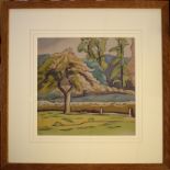 •AR John Gordon MacDonald (1909-1942), Landscape, pencil and watercolour, 29 x 29cm