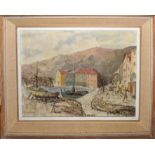 Continental School (20th century), View of Bergen, oil on canvas, indistinctly signed lower right,