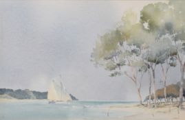 Chatt (20th century), Coastal scenes, pair of watercolours, both signed, 33 x 50cm (2)