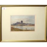 Lena Fuller (19th/20th century) Christchurch Priory, Dorset from the North East, watercolour, signed