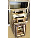 Group of eleven Victorian and later gilt gesso and other picture frames, assorted sizes (11)