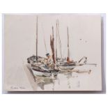 AR ROWLAND FISHER, ROI, RSMA (1885-1969) , Ship studies , group of three watercolours, all signed