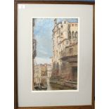 T Mulholland (19th century), Venetian backwater, watercolour, signed and dated 1896 lower right,