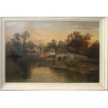 R Allan (19th century), River landscapes, pair of oils on canvas, both signed, 39 x 59cm (2)