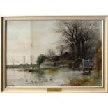 Henry Charles Fox, RBA (1855-1929), "Mapledurham Mill", watercolour, signed and dated 1905 lower