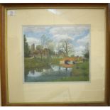 R F LUGG (20TH CENTURY), "River Avon, Hants",watercolour, signed and dated 1981 lower right