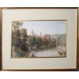 George Barnard (1815-1890), View of Weilberg, watercolour, signed and dated 1841 lower left, 32 x