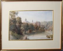 George Barnard (1815-1890), View of Weilberg, watercolour, signed and dated 1841 lower left, 32 x