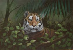 Peter Jepson (born 1936), Tiger, pastel, signed and dated 92 lower right, 46 x 65cm