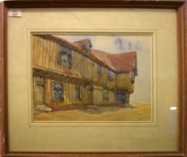 Anne Maria Garner (19th/20th Century), Lavenham, watercolour, 25 x 35cm