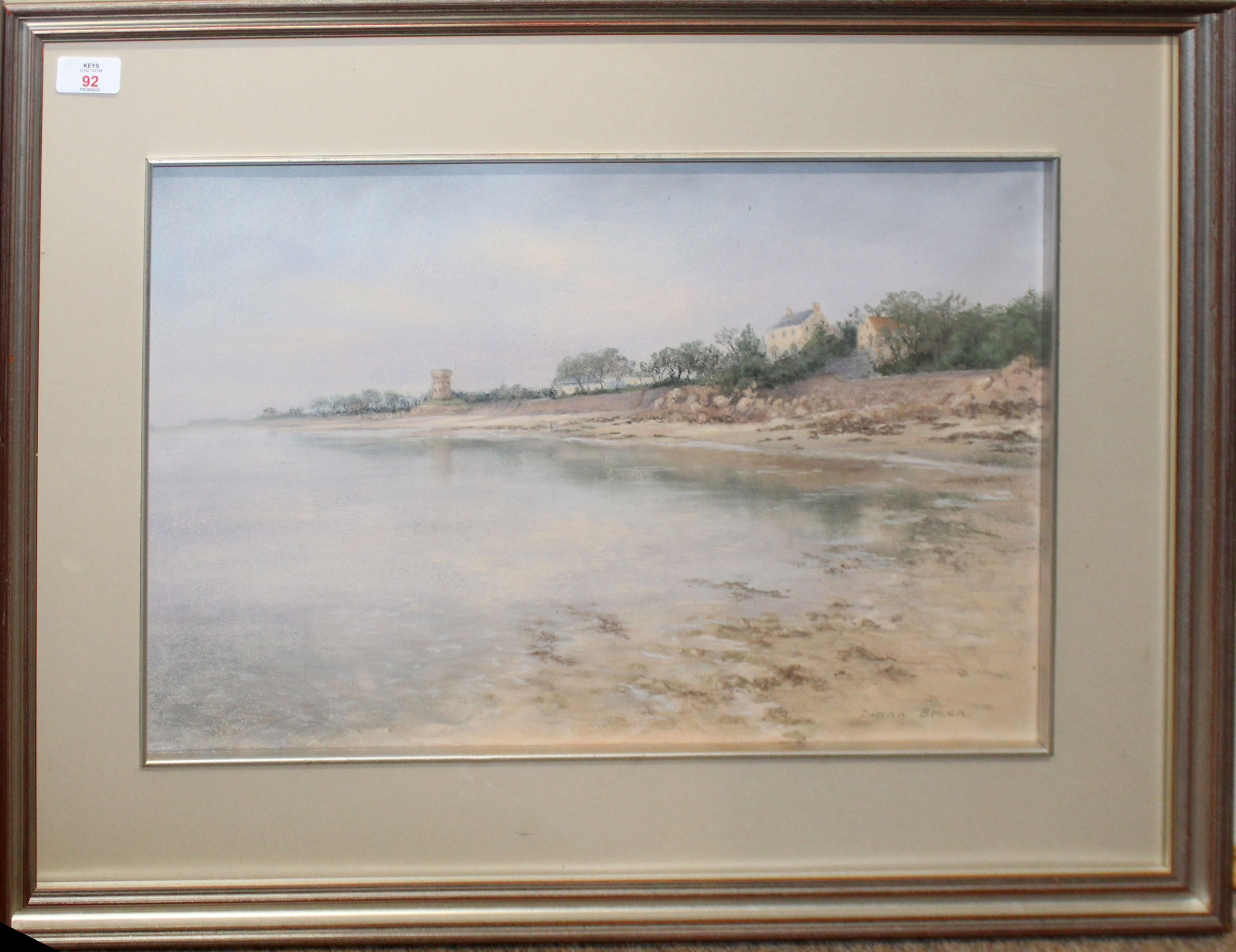 Diana Bowen (born 1949), Estuary scene, pastel, signed lower right, 35 x 52cm