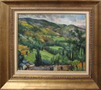 J Portet (20th century), French landscape, oil on canvas, signed lower right, 37 x 45cm