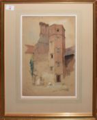 C W Fuller (19th/20th century), "Eastbury near Barking", watercolour, initialled, dated 1890 and