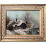 V Goldsmith (19th century), Winter landscape, oil on canvas, signed and dated 1896 lower right, 32 x