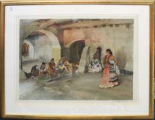 Sir William Russell Flint, RA, PRWS (1880-1969), "Unwelcome observers", artist's coloured proof with