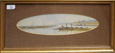 P Chamberlin (19th/20th century), Breydon Water, pair of watercolours, both signed and dated 1906,