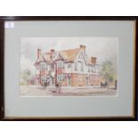 A R M (20th century), "The Essex Hotell", watercolour, signed and inscribed with title lower left,