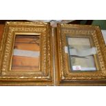 Pair of Victorian ornate gilt gesso picture frames 20 x 13cm (2)