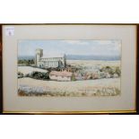 Ivy E Smith (20th century), "Salthouse Church", watercolour, signed lower right, 28 x 49cm