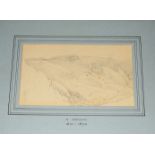 Henry Bright (1810-1873), Landcsape Studies, two pencil drawings, both monogrammed lower left, 16