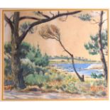 Harry M**** (19th/20th Century), River View, watercolour, signed lower right, 36 x 44cm