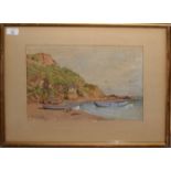 Vincent Perronet Sells, RA (1827-1895), "Runswick", watercolour, signed, dated 1893 and inscribed
