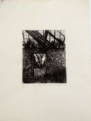 Damon Bell (20th century), various subjects including Crete, group of 4 black and white etchings,