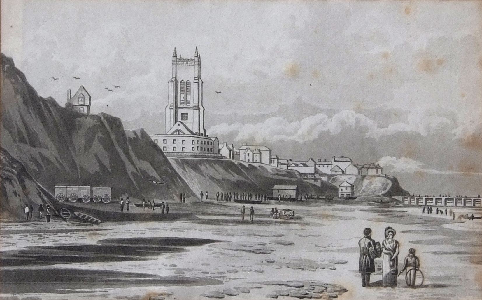 English School (19th century), "Cromer, 1823", black and white lithograph, 12 x 19cm, together - Image 2 of 4